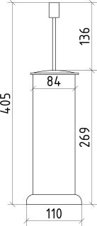 Щётка для туалета Boheme Royal Crystal бронза 10928-BR